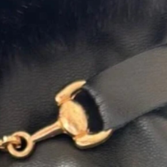 Vince Camuto Black Faux Cuff Leather Gloves | Large-NWT - Picture 2 of 4